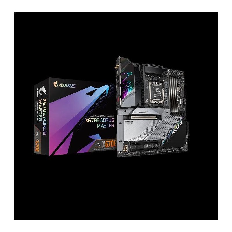 Placa de baza gigabyte amd socket am5 x670e aorus master dual channel ddr5 x 4