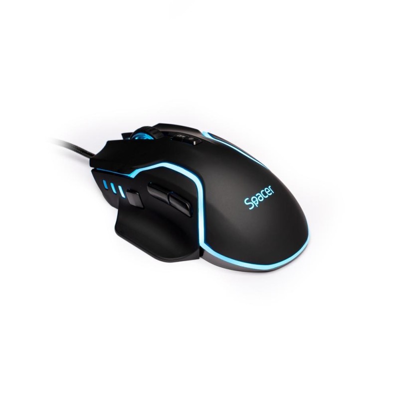 Mouse spacer gaming spgm-alien-race cu fir usb optic 12.000 dpi butoane/scroll 8/1 iluminare rgb negru