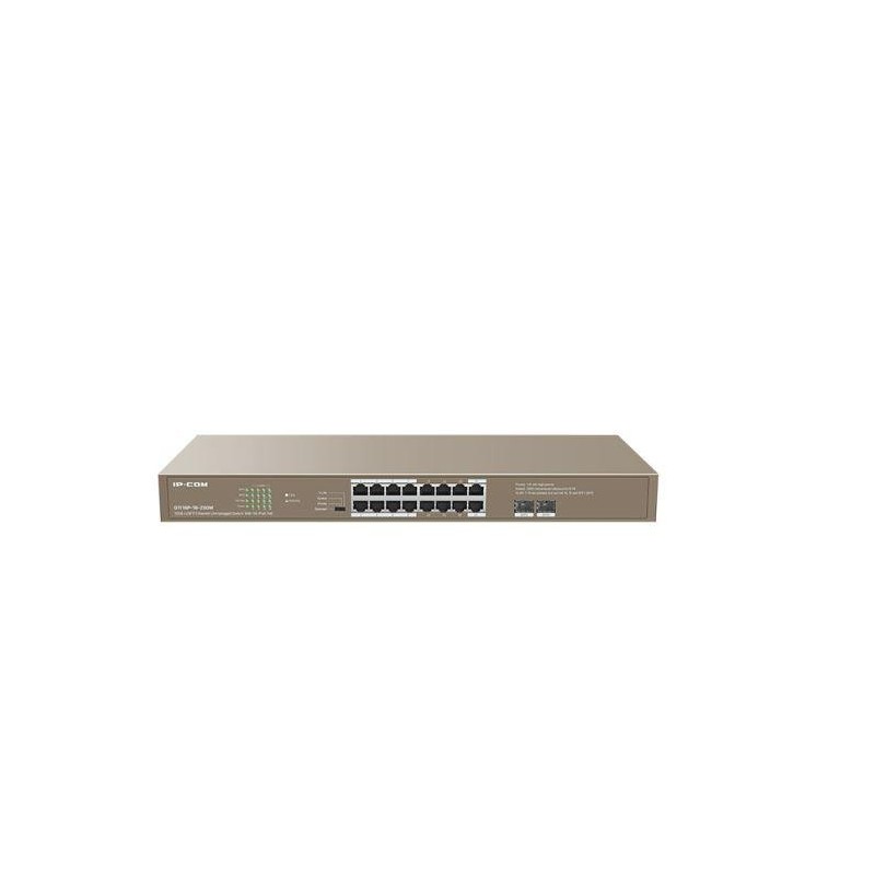 Ip-com switch teg1118p-16-250w 16-port gigabit switch poe standard and protocol: ieee802.3ieee802.3u ieee802.3ab ieee802.3z ieee