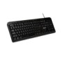 Tastatura spacer spkb-169 cu fir usb multimedia 104 taste + 11 taste multimedia anti-spill negru