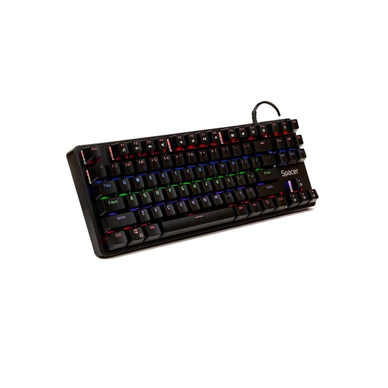 Tastatura mecnaica spacer spkb-mk-immortal cu fir usb switch-uri mecanice albastre 50 mil. apasari 87 taste