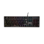 Tastatura spacer warrior cu fir usb switch-uri mecanice albastre 50 mil. apasari 104 taste anti-ghosting