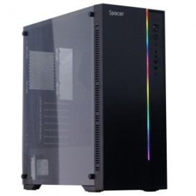 Carcasa spacer strike atx midtower gaming fara sursa sticla securizata usb 2.0 x 2 usb