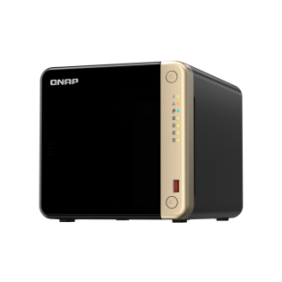 Nas qnap 464 4-bay cpu intel® celeron® n5105/n5095 4-core/4-thread processor ram 4gb (1x 4gb) ddr4
