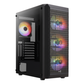 Carcasa aerocool beam v2 rgb neagra spcc abs steel atx mid tower fara sursa (tip