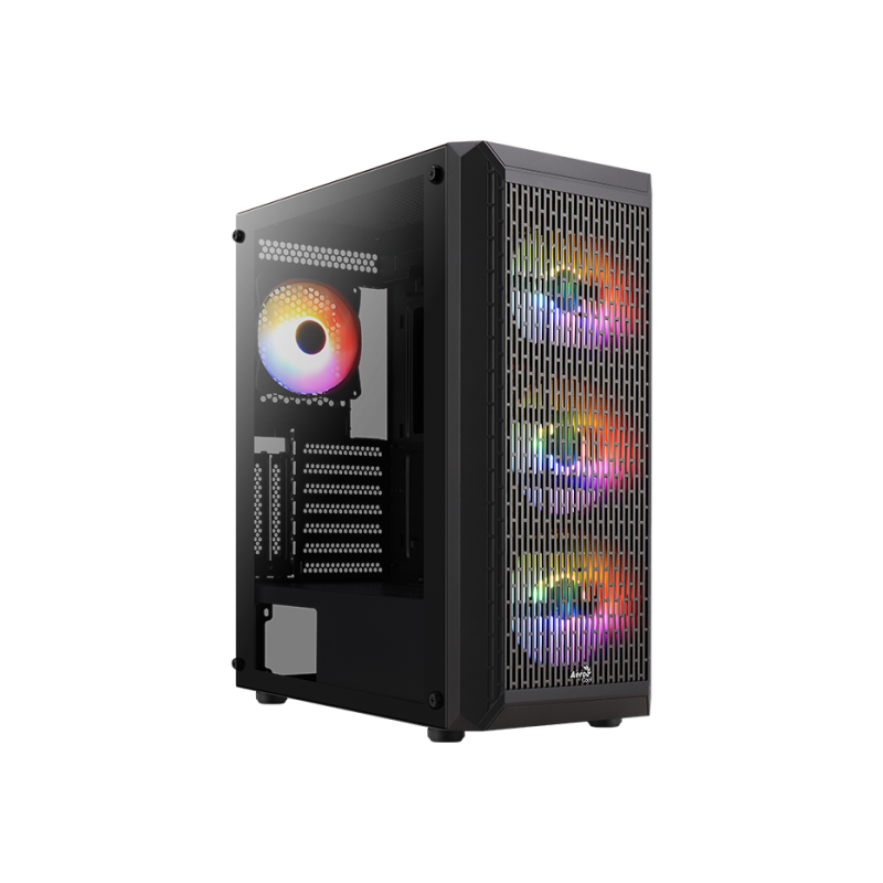 Carcasa aerocool beam v2 rgb neagra spcc abs steel atx mid tower fara sursa (tip