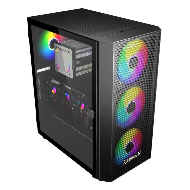 Carcasa redragon skyfire neagra secc steel atx mid tower fara sursa (tip atx montata jos)