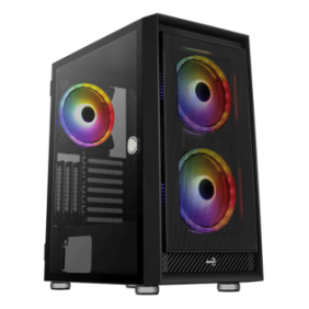 Carcasa aerocool graphite v2 neagra spcc abs steel atx mid tower fara sursa (tip atx