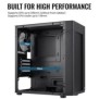 Carcasa aerocool hexform v2 rgb neagra spcc steel atx mini tower fara sursa (tip atx