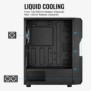 Carcasa aerocool menace saturn v1 iluminare frgb neagra spcc steel atx mid tower fara sursa