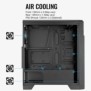 Carcasa aerocool ore saturn iluminare frgb neagra spcc steel atx mid tower fara sursa (tip