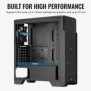 Carcasa aerocool ore saturn iluminare frgb neagra spcc steel atx mid tower fara sursa (tip