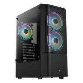 Carcasa aerocool quantum mesh v2 neagra spcc steel atx mid tower fara sursa (tip atx