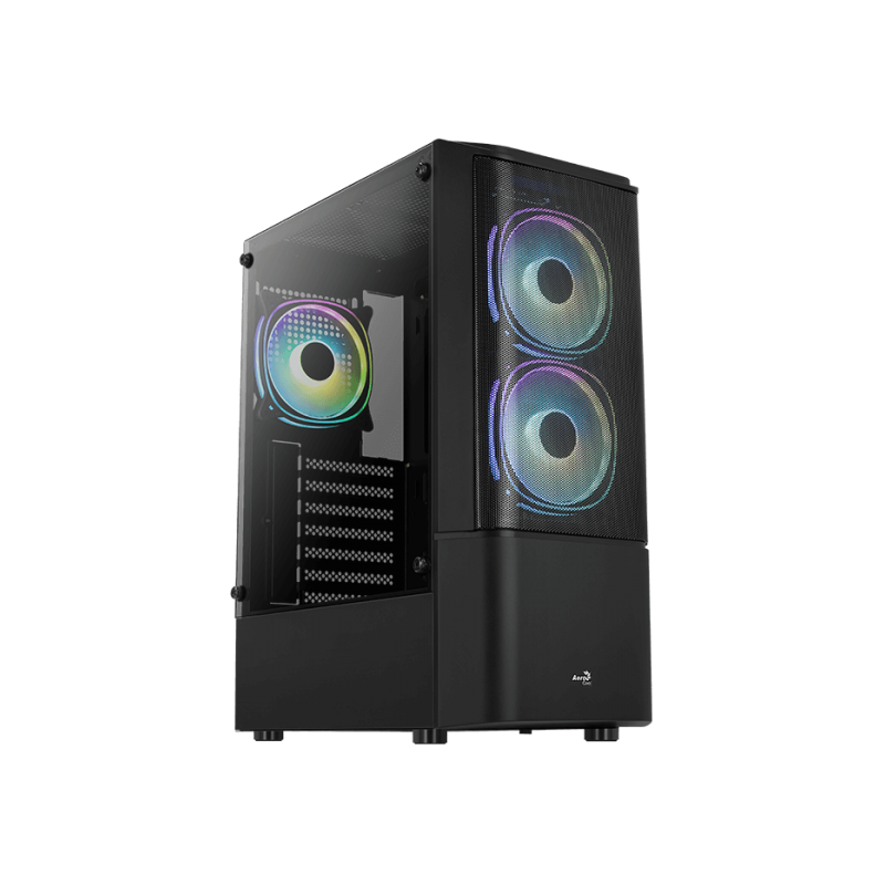 Carcasa aerocool quantum mesh v2 neagra spcc steel atx mid tower fara sursa (tip atx