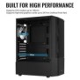 Carcasa aerocool quantum mesh v2 neagra spcc steel atx mid tower fara sursa (tip atx