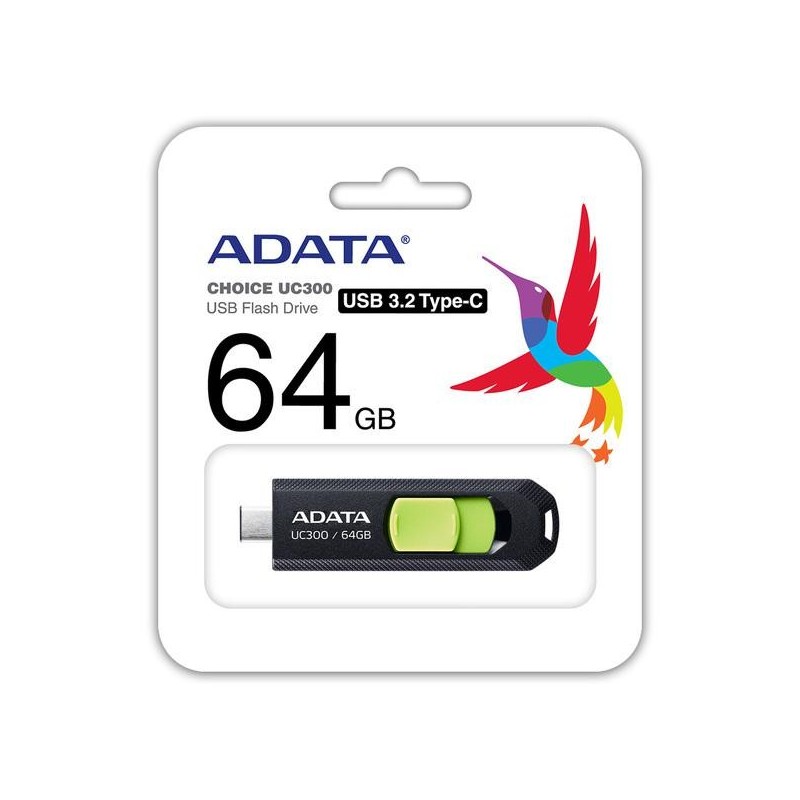 Usb flash drive adata 64gb uc300 usb type-c black