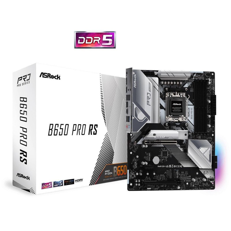 Placa de baza asrock b650 pro rs am5  supports amd ryzen™ 7000 series processors 14+2+1