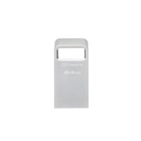 Usb flash drive kingston 64gb data traveler micro usb 3.2 gen1 metalic