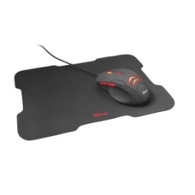 Mouse pad trust ziva mouse pad gaming black textil