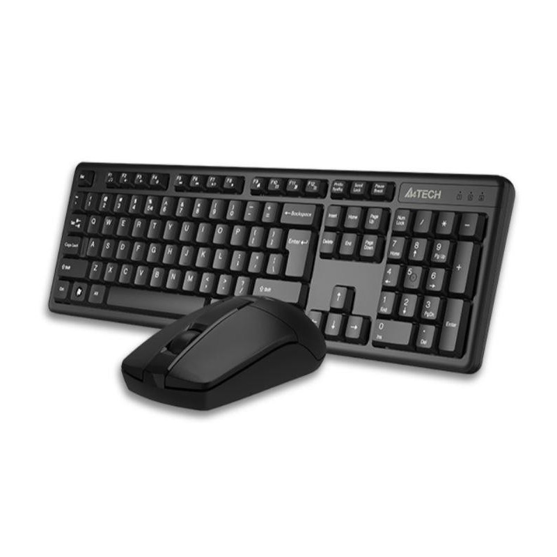 Kit tastatura si mouse a4tech „gk-3+g3-330n wireless 104 taste format standard mouse 1000dpi 3/1 butoane