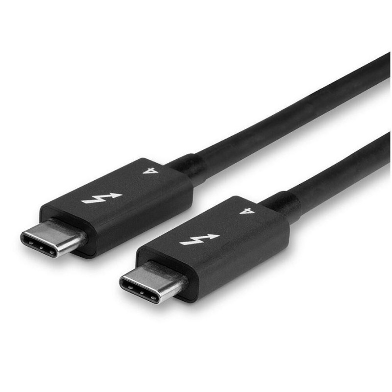 Cablu lindy thunderbolt 4 length 1m 40gbps passive negru  connectors  connector a: thunderbolt 4 usb