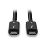 Cablu lindy thunderbolt 4 length 1m 40gbps passive negru  connectors  connector a: thunderbolt 4 usb