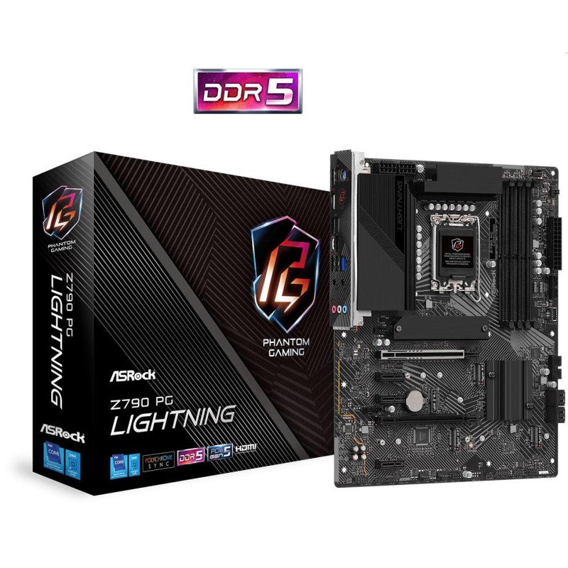 Placa de baza asrock z790 pg lightning lga 1700  supports 13th gen & 12th gen