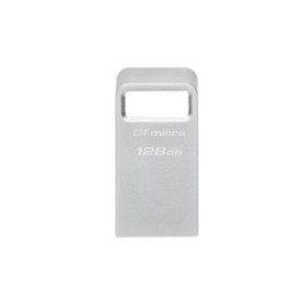 Usb flash drive kingston 128gb data traveler micro usb 3.2 gen1 metalic