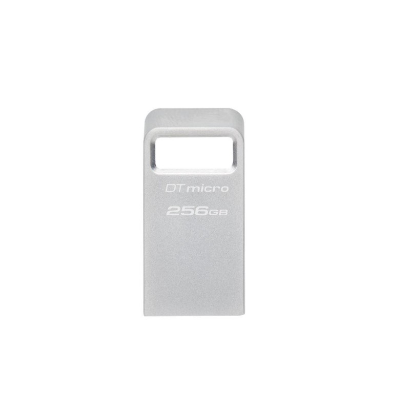 Usb flash drive kingston 256gb data traveler micro usb 3.2 gen1 metalic