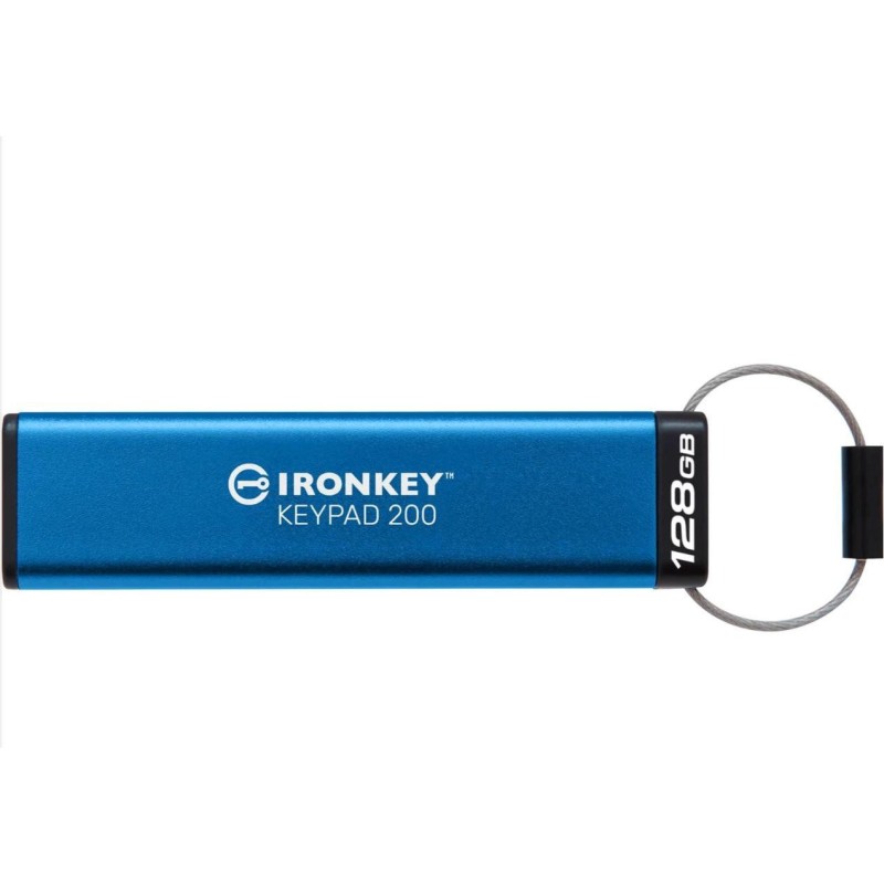 Usb flash drive kingston 128gb ironkey keypad 200 usb 3.2 gen1 fips 140-3 lvl 3