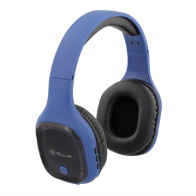 Casti over-ear bluetooth tellur pulse microfon albastru