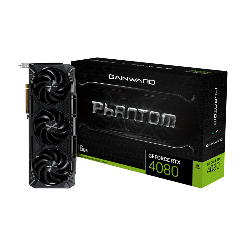 Placa video gainward geforce rtx 4080 phantom 16gb  gddr6x graphics memory • dedicated ray tracing