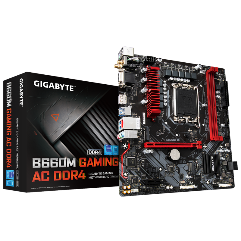 Placa de baza gigabyte b660m ac ddr4 lga 1700 intel® b660 gaming motherboard with 6+2+1