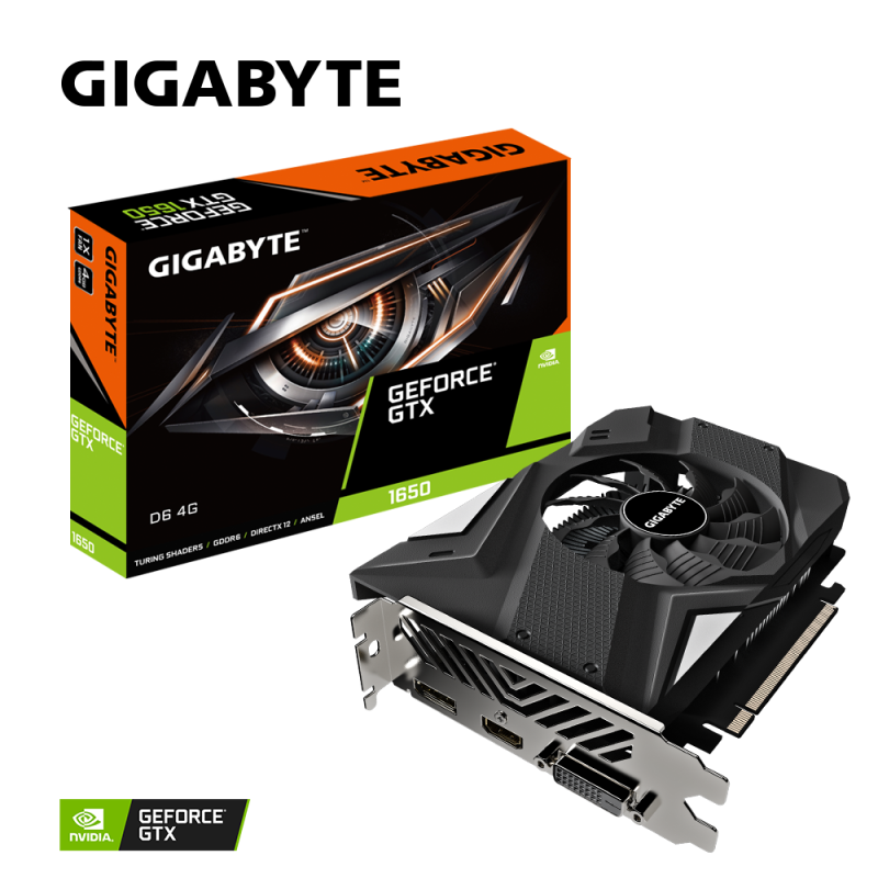 Placa video gigabyte nvidia geforce gtx 1650 d6 4g 2.0  graphics processing geforce® gtx 1650