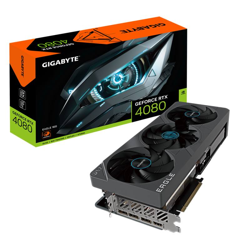 Placa video gigabyte geforce rtx 4080 16gb eagle  overview manufacturergigabyte original seriesgeforce 40 based ongeforce