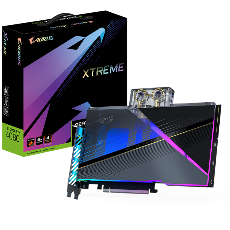 Placa video gigabyte aorus geforce rtx™ 4080 16gb xtreme waterforce wb        graphics processing     geforce rtx™