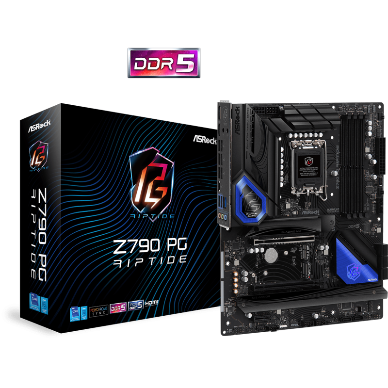 Placa de baza asrock z790 pg riptide lga 1700    supports 13th gen & 12th gen