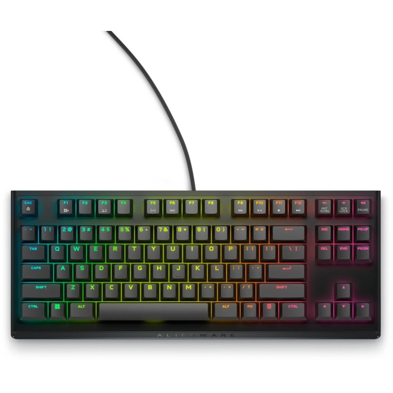 Alienware tenkeyless gaming keyboard - aw420k backlit: alienfx rgb / 16.8 million colors hot keys