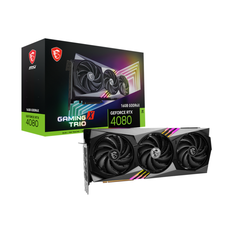 Placa video msi geforce rtx 4080 16gb gaming x trio   specifications graphics processing unit nvidia®