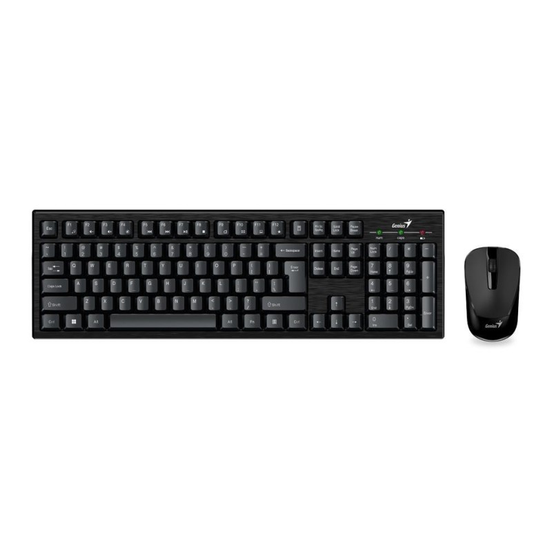 Kit wireless genius tastatura wireless 104 taste (slim) + mouse wireless 1000dpi 3 butoane black