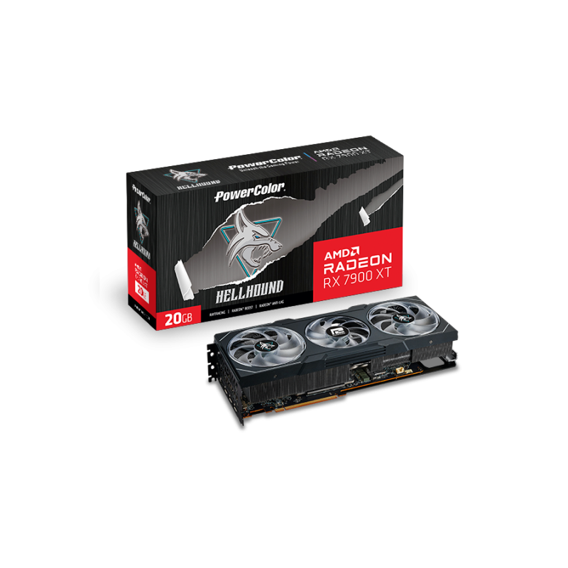 Placa video powercolor radeon rx 7900 xt hellhound 20gb gddr6 320-bit pcie 4.0 1x hdmi