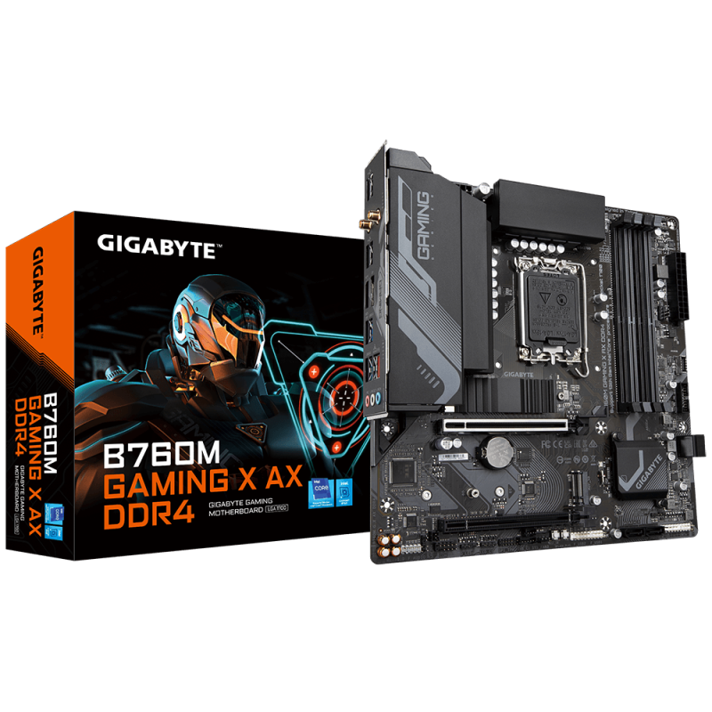 Placa de baza gigabyte b760m gaming x ax ddr4 lga1700