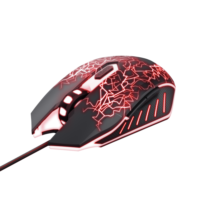 Mouse trust gxt105x izza wired gaming mouse  general ergonomic design false  connectivity connection type wired