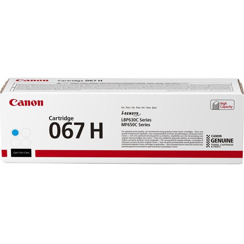 Toner canon crg067hc cyan capacitate 2350 pagini pentru lbp-631 / lbp-631-cw / lbp-633 / lbp-633cdw