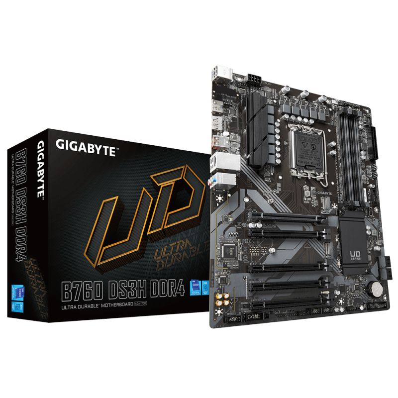 Placa de baza gigabyte b760 ds3h ddr4 lga1700 ddr4 4x sloturi ram max. 128gb frecventa