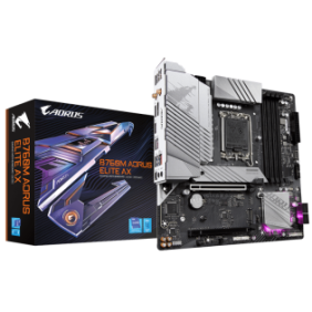 Placa de baza gigabyte b760m aorus elite ax lga1700 4x sloturi ram ddr5 max. 128gb