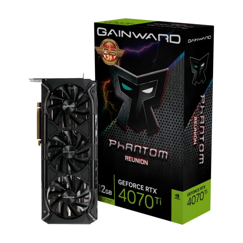 Placa video gainward geforce rtx 4070 ti phantom reunion gs 12gb gddr6x 192bit 2760mhz 1x