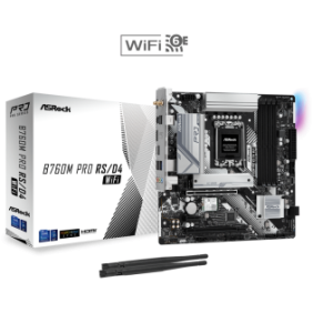 Placa de baza asrock b760m pro rs lga1700 4x ddr4 frecventa maxima 5333mhz 1x displayport