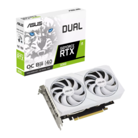 Placa video asus nvidia geforce dual rtx 3060 8g oc white edition