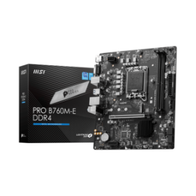 Placa de baza msi pro b760m-e ddr4 lga1700  specifications model name pro b760m-e ddr4 cpu